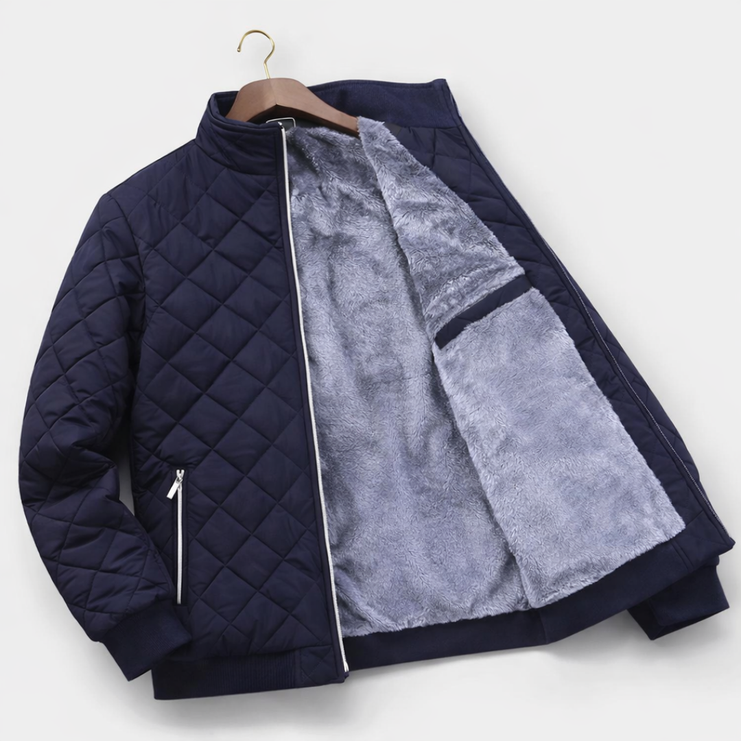 Hayes Men’s Quilted Zip Jacket – Lightweight Insulated Warm Winter Coat